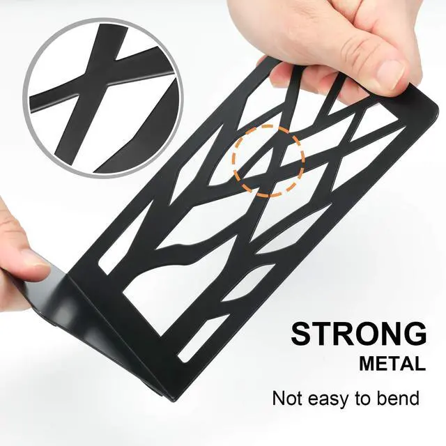 Alt view image 3 of 7 - Book Ends Tree Design Bookends for Shelves 7 x 4.7 x 3.5 1 Pair | Metal Constructio,Heavy Duty,Non-Skid Pads,Scratch Resistant,Stable Support,Space Saving,2 Pieces,Bookcase Desktop Use