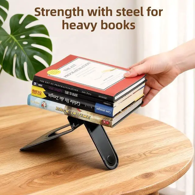 Alt view image 4 of 7 - 3 Pairs Book Ends, Heavy Duty Bookends for Shelves, Black | Book Holder for Shelf, Non-Skid Metal Book Holders, Book Ends for Heavy Books, Book Stopper for Library, Office Supplies