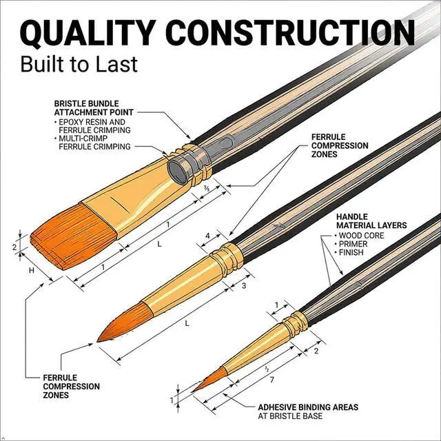 Alt view image 4 of 7 - Acrylic Paint Brushes Set, 20 Pcs Pointed Tip Artist Paintbrushes | Soft,No-Shed Bristles for Acrylic for Acrylic Oil Watercolor Canvases Rock Nail Miniature Detailing Drawing Art Supplies