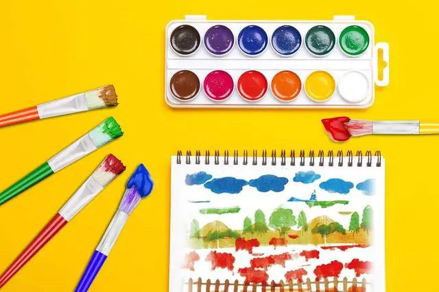 Alt view image 6 of 7 - 10Pcs Paint Brushes for Kids, Anezus Kids Paint Brushes Toddler Large Chubby Brushes Round and Flat Preschool Painting Brushes for Washable Paint Acrylic Paint