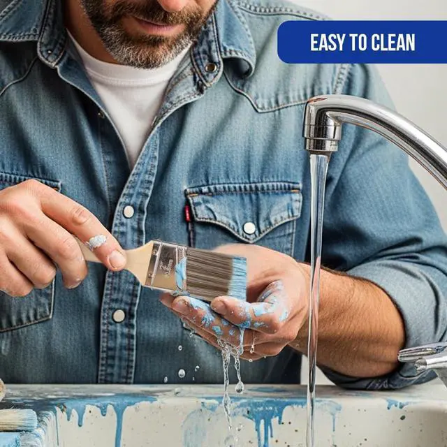 Alt view image 4 of 7 - Paint Brushes, 2 Inch Angled Paint Brush, Trim & Walls, 3 Pack | Cutting-in & detail work | Furniture, cabinets & doors | Interior & exterior | Latex & oil-based | Medium stiff bristles