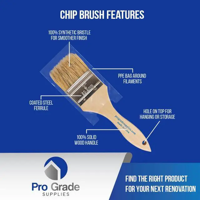 Alt view image 4 of 7 - Chip Brushes, Disposable Paint Brushes, Assorted Sizes, 24 Piece | Natural bristle, wood handle | 4 widths, 6 of each | For stain, varnish & glue | Cabinets, furniture, crafts