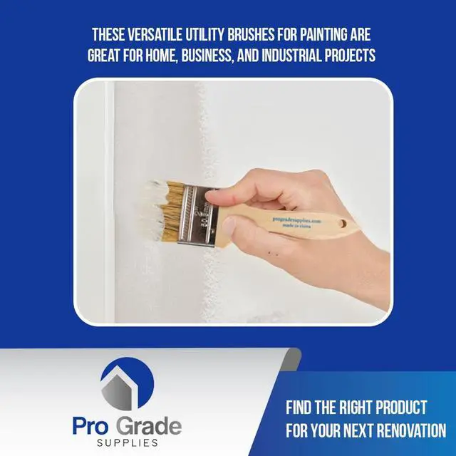 Alt view image 7 of 7 - Chip Brushes, Disposable Paint Brushes, Assorted Sizes, 24 Piece | Natural bristle, wood handle | 4 widths, 6 of each | For stain, varnish & glue | Cabinets, furniture, crafts
