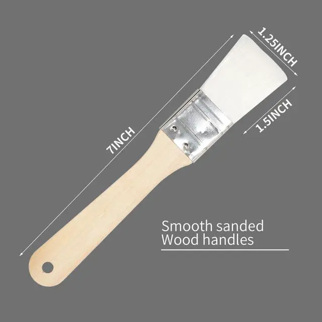 Alt view image 3 of 7 - Set of 3 Chip Paint Brushes with Synthetic Bristles for Priming Painting, Varnishing, Wood, Walls, Painting