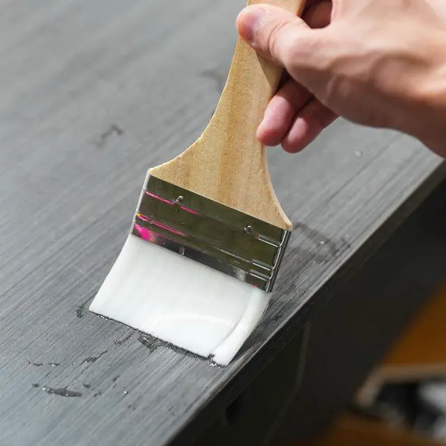 Alt view image 6 of 7 - Set of 3 Chip Paint Brushes with Synthetic Bristles for Priming Painting, Varnishing, Wood, Walls, Painting