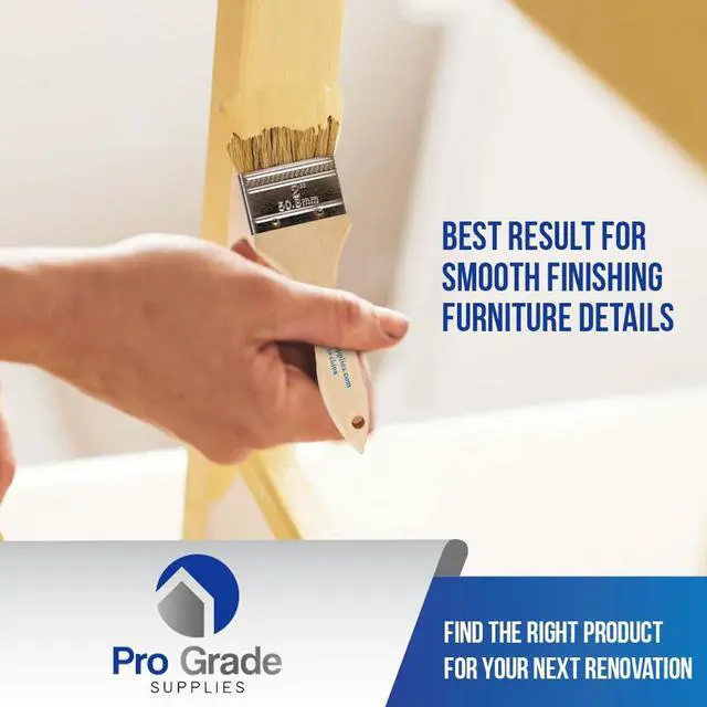 Alt view image 5 of 7 - 2" Chip Brushes, Disposable Paint Brushes, for Paint, 36 Pack | Natural bristle, wood handle | Contractor Pack | For Stain, Glue & Epoxy | Cabinets, Furniture, Fences