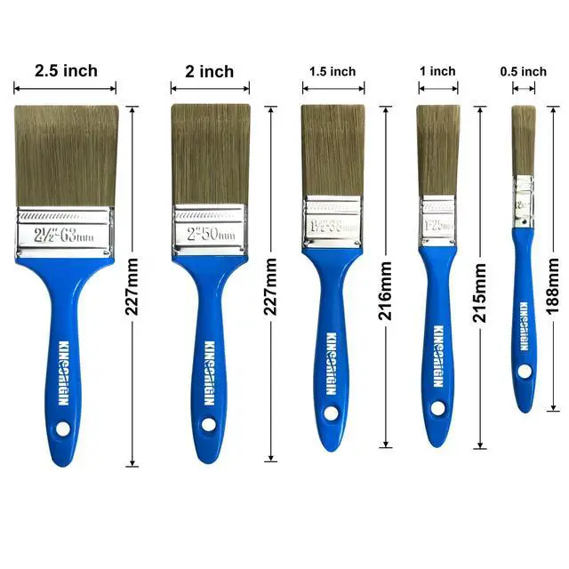 Alt view image 2 of 7 - Paint Brush Set, 10 Pack Paint Brush 0.5" 1" 1.5" 2" 2.5" | Chip Brush, Small Paint Brushes Bulk, Paint Brushes for Walls Home Decor Furniture Crafts Detail Painting