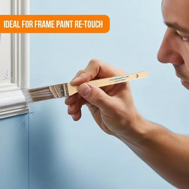 Alt view image 4 of 7 - Angled Paint Brushes, Assorted Paint Brush Set for Trim, 6 Pc | Interior & exterior | Furniture, cabinets, doors & fences | Latex & oil-based | Medium stiff bristles, softwood handles