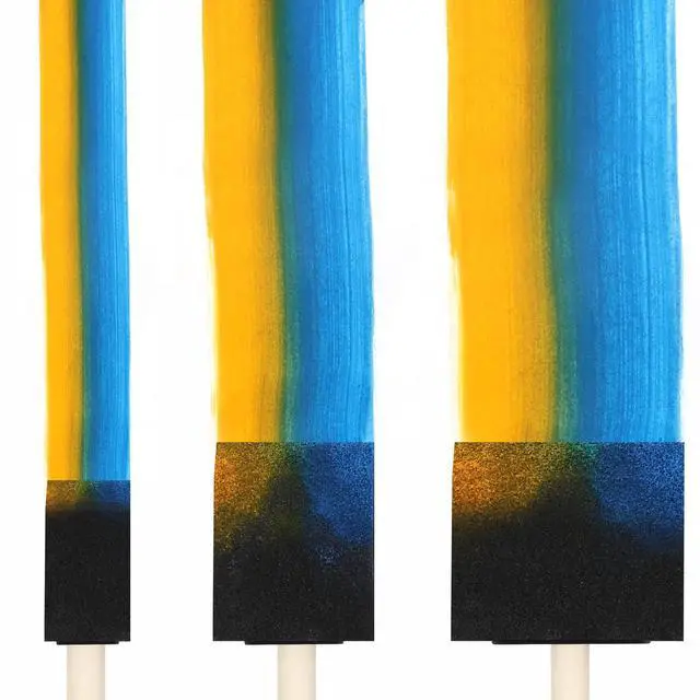 Alt view image 5 of 7 - 24 Pcs Foam Paint Brushes, Wood Handle Sponge Brushes for Painting, Staining, Varnishes, and DIY Craft Projects (1'', 2'' and 3'')