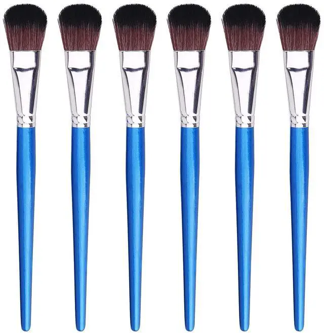 Main image of 1 Inch Oval Mop Brush Set, 6PCS Blending Brushes for Acrylic Painting | Professional oval mop brushes for acrylic blending, watercolor softening, color transitions, base coating and fine art
