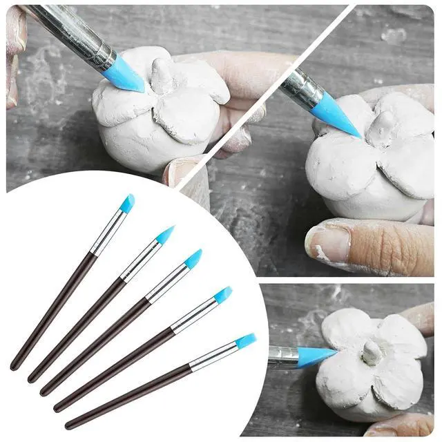 Alt view image 5 of 7 - 100ml Air Dry Clay Glaze and 29pcs Clay Tools Kit, Gloss Varnish | Gloss Glaze, Waterproof,Prevents Clay Scratches & Wear, Air Dry Clay Tool,Dotting Tools,Ball Tools,Carving Tools,Shaper Tools