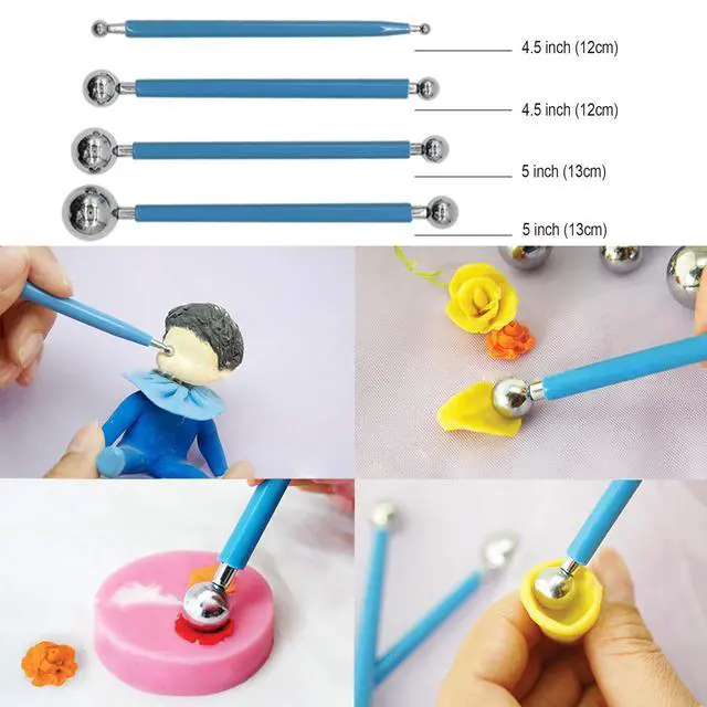 Alt view image 6 of 7 - 61Pcs Ceramic Clay Tools Kit Pottery Tools Clay Sculpting Shapers Carving Tool Set Contains Most Essential Wooden Clay Tools for Potters Beginners