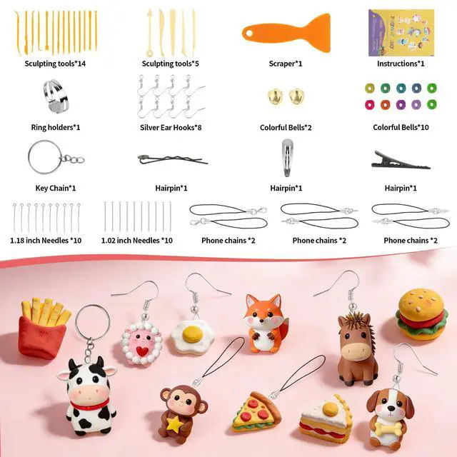 Alt view image 7 of 7 - 52 Colors Polymer Clay Kit,Oven Bake Modeling Clay for Kids Adults | DIY Molding Clay Starter Sculpting Set With Tools & accessories,Non-Sticky,Kids School Classroom Stem,Home Party Art Crafts