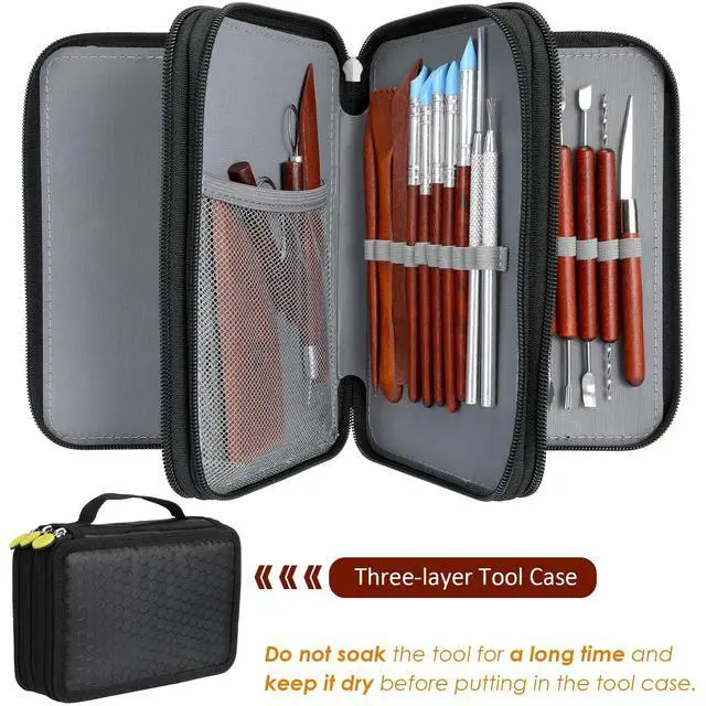 Alt view image 2 of 7 - 42pcs Pottery Tools, Clay Tools, Sculpting Tools, Pottery Kit, Air Dry Clay Tools, Pottery Clay Kit for Pottery Wheel, DIY Arts and Crafts