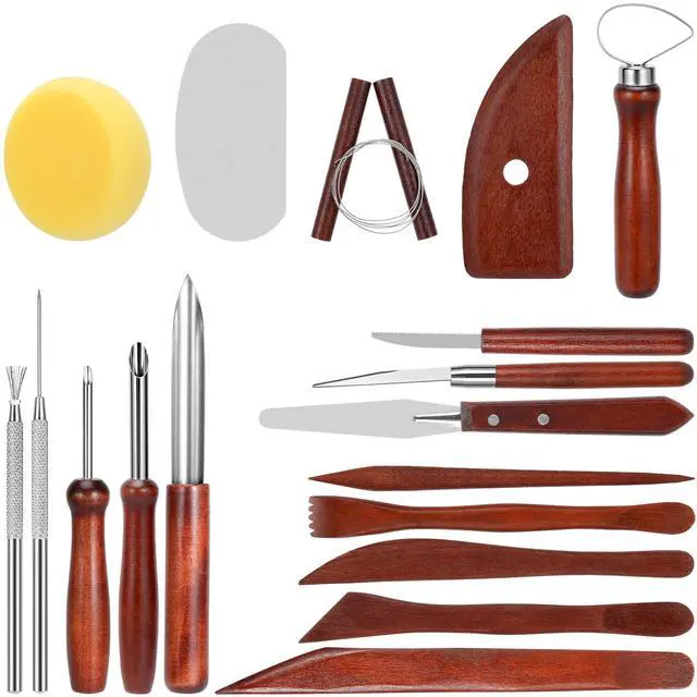Alt view image 6 of 7 - 42pcs Pottery Tools, Clay Tools, Sculpting Tools, Pottery Kit, Air Dry Clay Tools, Pottery Clay Kit for Pottery Wheel, DIY Arts and Crafts
