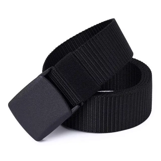 Alt view image 7 of 7 - | Nylon Web Belt | Outdoor Military Belt | TSA Safe Buckle Plastic/Metal