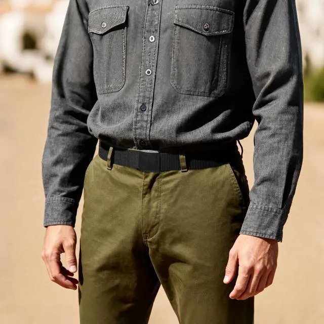 Alt view image 3 of 7 - | Nylon Web Belt | Outdoor Military Belt | TSA Safe Buckle Plastic/Metal