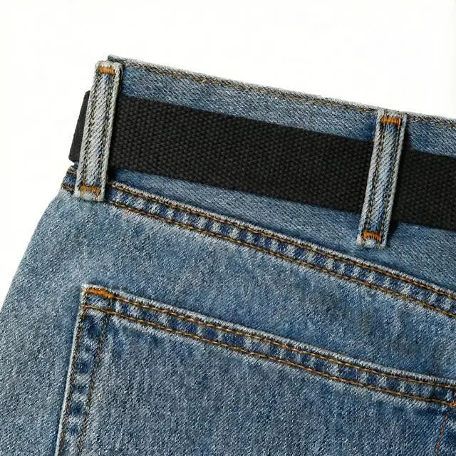 Alt view image 5 of 6 - Black Web Belt with Buckle Military Style