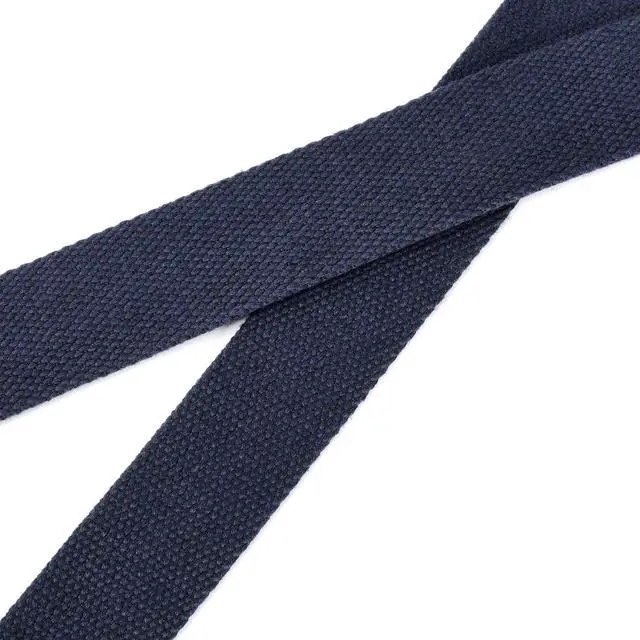 Alt view image 4 of 7 - Canvas Web Belt | Cut to Fit Up to 52" | Flip-Top Matte Silver Nickel Buckle (Navy)