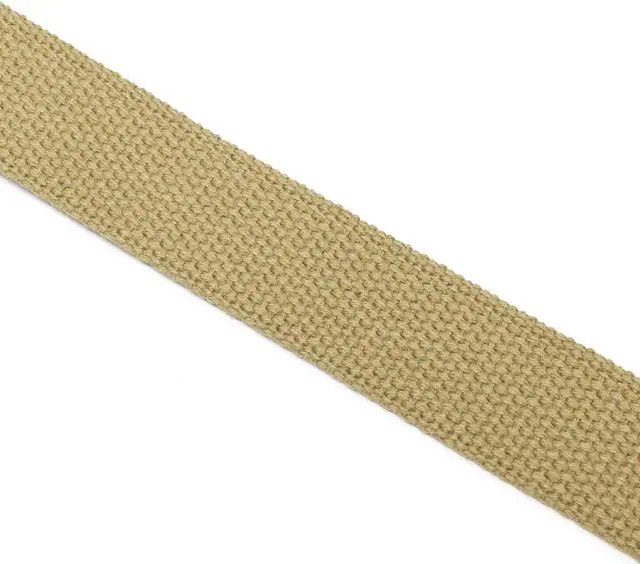 Alt view image 7 of 7 - Canvas Web Belt Military Style with Antique Brass Buckle 54" Long (Khaki) | Adjustable Cut To Fit for Men