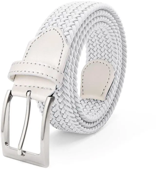 Main image of Men's Golf Belt, Stretch Braided Elastic Woven Casual Jeans Belts 1 3/8" Nylon Web Work Belts for Men