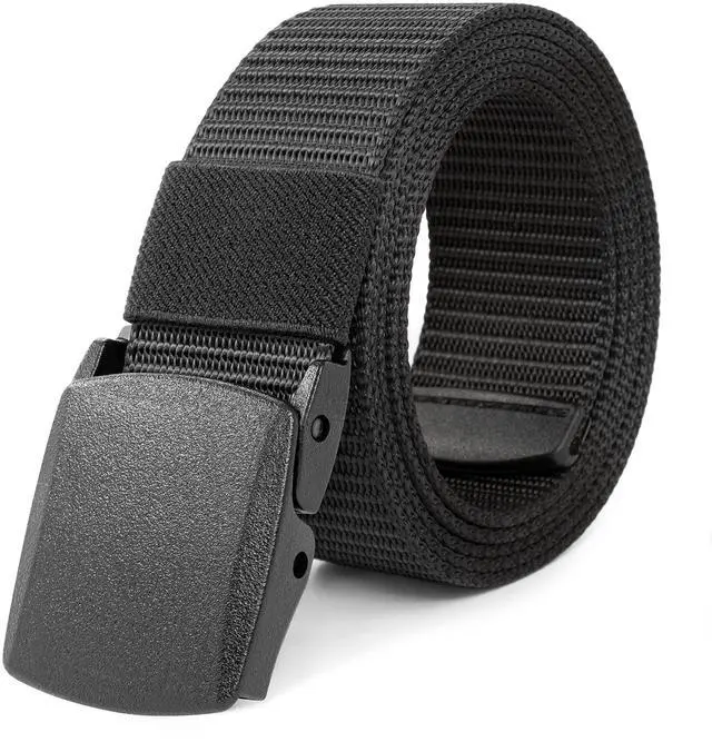 Main image of Work Belts for Men,Belts for Men,Adjustable Nylon Canvas Fabric Golf Belt,No Metal Buckle, Fast Pass Through the Airport Security,Suitable for Work and Travel