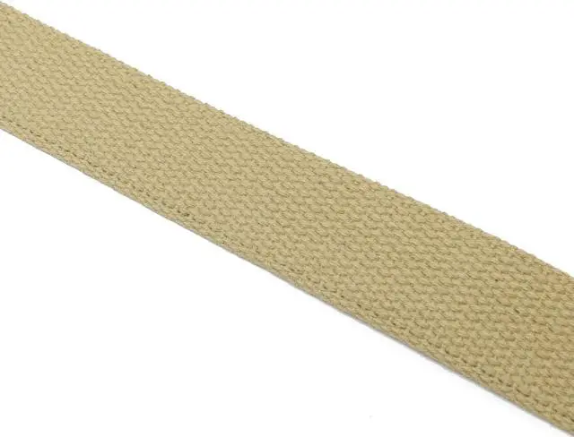 Alt view image 6 of 7 - Canvas Web Belt Military Style with Brass Buckle and Tip 54" Long (Khaki)