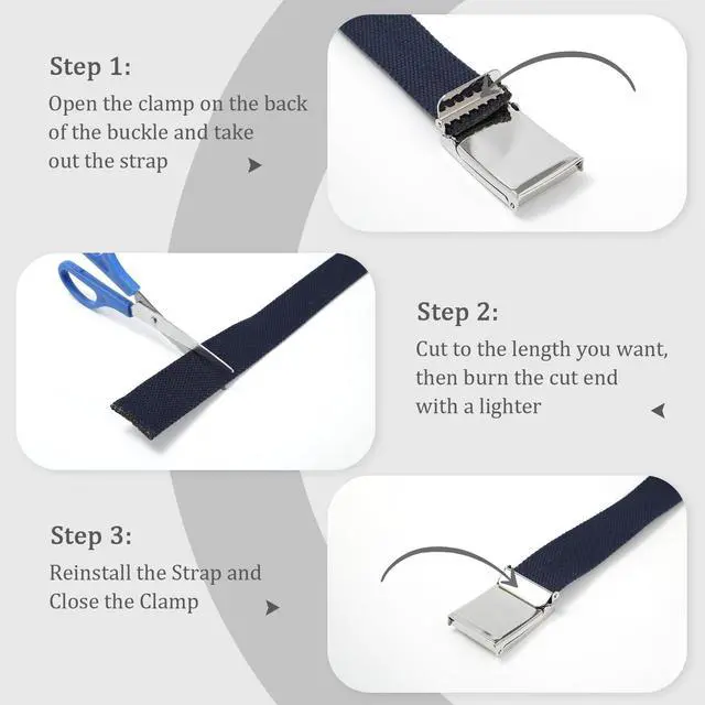 Alt view image 3 of 6 - Boys Canvas Golf Belts - Adjustable Web Youth Belt for Kids | Trim-To-Fit, Silver Flip-Top Buckle, Fit Kids & Teens Ages 3-15 for Casual Jeans