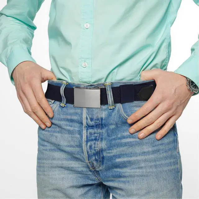 Alt view image 5 of 6 - Boys Canvas Golf Belts - Adjustable Web Youth Belt for Kids | Trim-To-Fit, Silver Flip-Top Buckle, Fit Kids & Teens Ages 3-15 for Casual Jeans