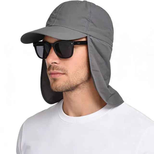 Main image of Baseball Sun Cap with Neck Flap, UPF 50+ Waterproof Sun Hat for Men Women | Adjustable Fit, Breathable Vent Holes, Packable & Lightweight Design for Beach Golf Hiking Fishing Running