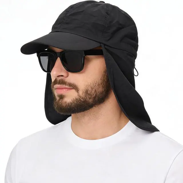 Main image of Baseball Sun Cap with Neck Flap, UPF 50+ Waterproof Sun Hat for Men Women | Adjustable Fit, Breathable Vent Holes, Packable & Lightweight Design for Beach Golf Hiking Fishing Running