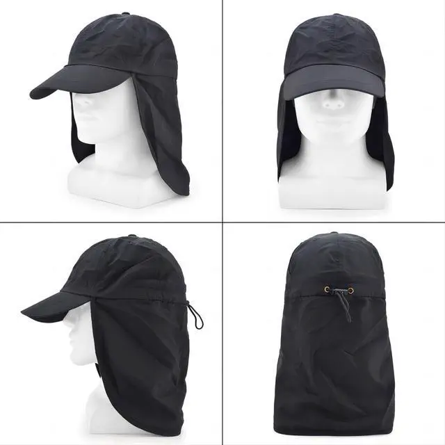 Alt view image 7 of 7 - Baseball Sun Cap with Neck Flap, UPF 50+ Waterproof Sun Hat for Men Women | Adjustable Fit, Breathable Vent Holes, Packable & Lightweight Design for Beach Golf Hiking Fishing Running