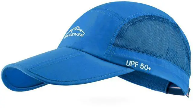 Main image of Unisex Baseball Cap UPF 50 Unstructured Hat with Foldable Long Large Bill