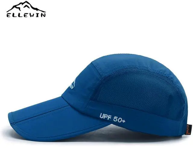 Alt view image 7 of 7 - Unisex Baseball Cap UPF 50 Unstructured Hat with Foldable Long Large Bill