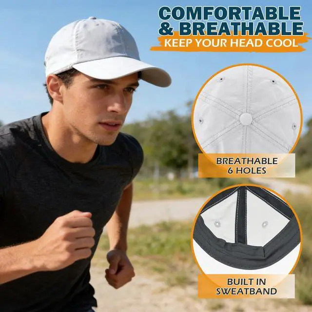 Alt view image 3 of 7 - Baseball Sun Cap with Neck Flap, UPF 50+ Waterproof Sun Hat for Men Women | Adjustable Fit, Breathable Vent Holes, Packable & Lightweight Design for Beach Golf Hiking Fishing Running