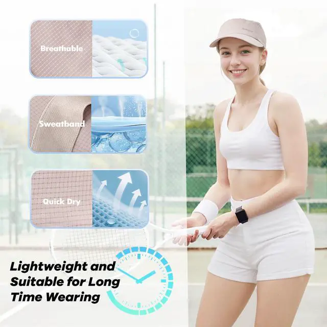 Alt view image 4 of 6 - Lightweight Running Hat for Women Sports Baseball Cap Unstructured | Quick-Dry Foldable Sports Hat with Sweatband, UPF50+ Sun Protection, Adjustable Breathable Cap for Golf Tennis Workout Daily