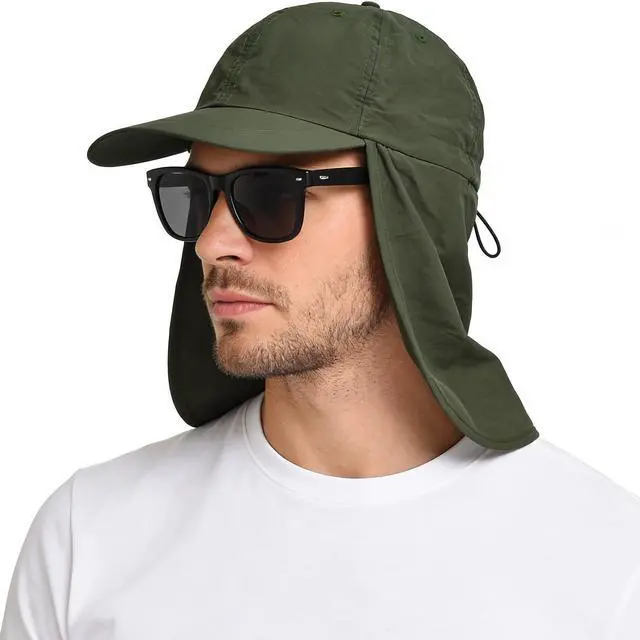 Main image of Baseball Sun Cap with Neck Flap, UPF 50+ Waterproof Sun Hat for Men Women | Adjustable Fit, Breathable Vent Holes, Packable & Lightweight Design for Beach Golf Hiking Fishing Running