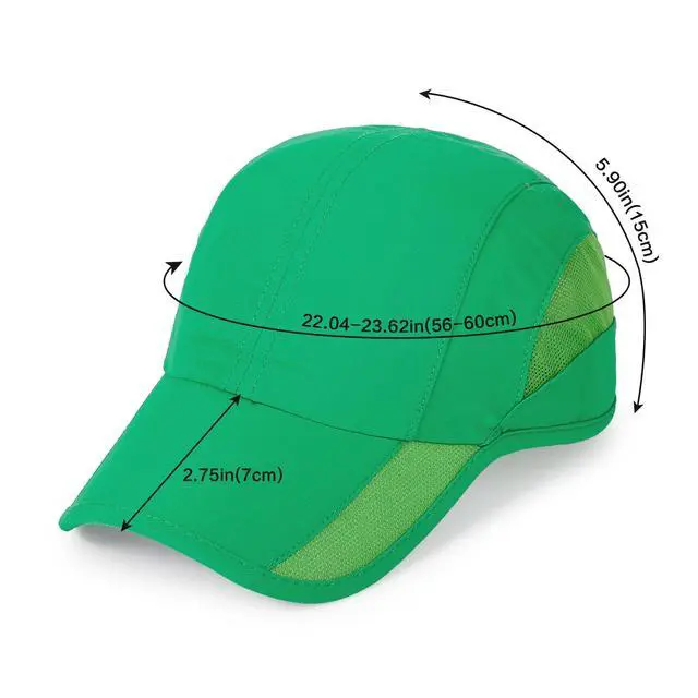 Alt view image 2 of 7 - Quick Dry Baseball Cap Unstructured Water Resistant Golf Hat | Mesh Ball Caps Lightweight UV Protection Adjustable Outdoor Sun Hat for Running Tennis Travel