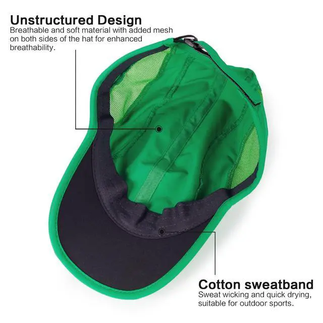 Alt view image 3 of 7 - Quick Dry Baseball Cap Unstructured Water Resistant Golf Hat | Mesh Ball Caps Lightweight UV Protection Adjustable Outdoor Sun Hat for Running Tennis Travel