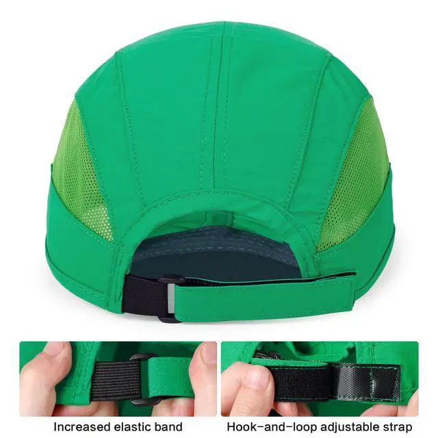 Alt view image 4 of 7 - Quick Dry Baseball Cap Unstructured Water Resistant Golf Hat | Mesh Ball Caps Lightweight UV Protection Adjustable Outdoor Sun Hat for Running Tennis Travel