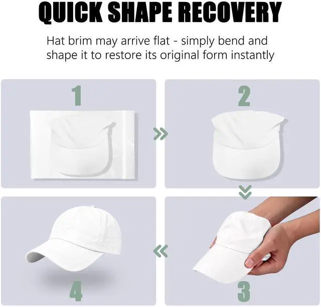 Alt view image 6 of 7 - Womens Criss Cross Ponytail Baseball Cap, Adjustable High Messy Bun Sun Hat Quick Drying UV Protection Breathable Sport Cap for Outdoor Activities (US, Alpha, One Size, Black+White)