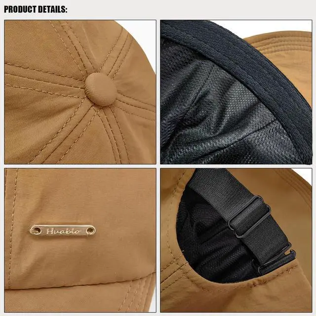 Alt view image 5 of 7 - Sun hat for Women UPF 50 Hats for Men Ponytail Sun Hats for Women uv Protection Packable Adjustable Cap Coffee