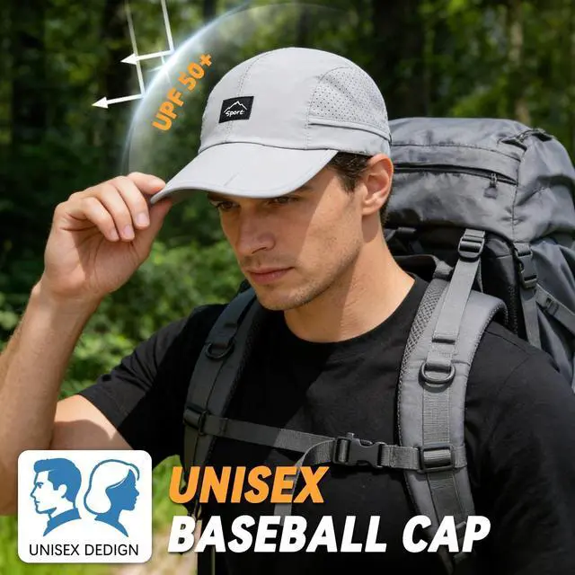 Alt view image 2 of 6 - Foldable Unstructured Baseball Cap UPF 50+ Water Resistant Sun Hat | Lightweight Portable Outdoor Cap for Men Women Hiking Fishing Travel