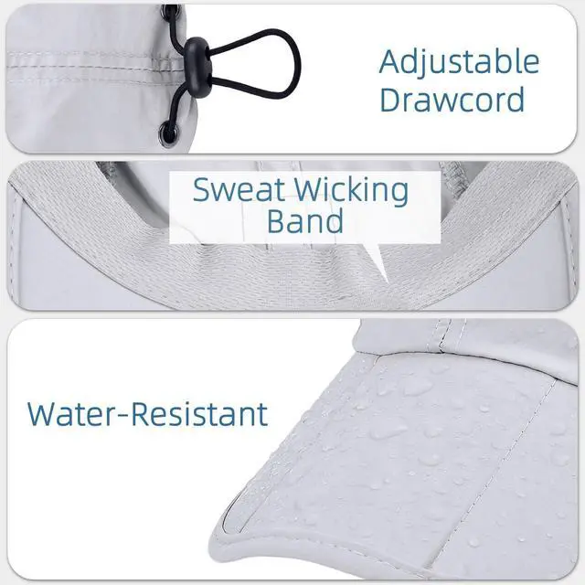 Alt view image 4 of 6 - Foldable Unstructured Baseball Cap UPF 50+ Water Resistant Sun Hat | Lightweight Portable Outdoor Cap for Men Women Hiking Fishing Travel