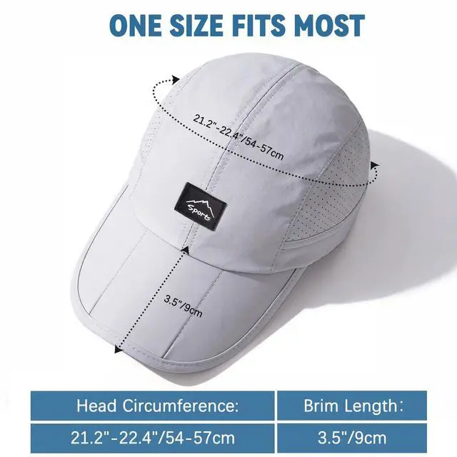 Alt view image 6 of 6 - Foldable Unstructured Baseball Cap UPF 50+ Water Resistant Sun Hat | Lightweight Portable Outdoor Cap for Men Women Hiking Fishing Travel