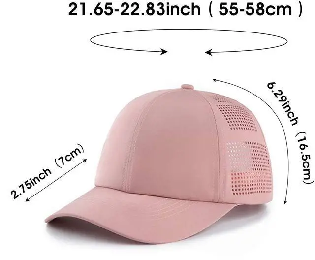 Alt view image 2 of 5 - Women Quick Drying Baseball Cap Sun Hat Unstructured Golf Hat | Lightweight Running Hat Sports Caps UV Protection Adjustable Breathable Ball Caps for Tennis Workout
