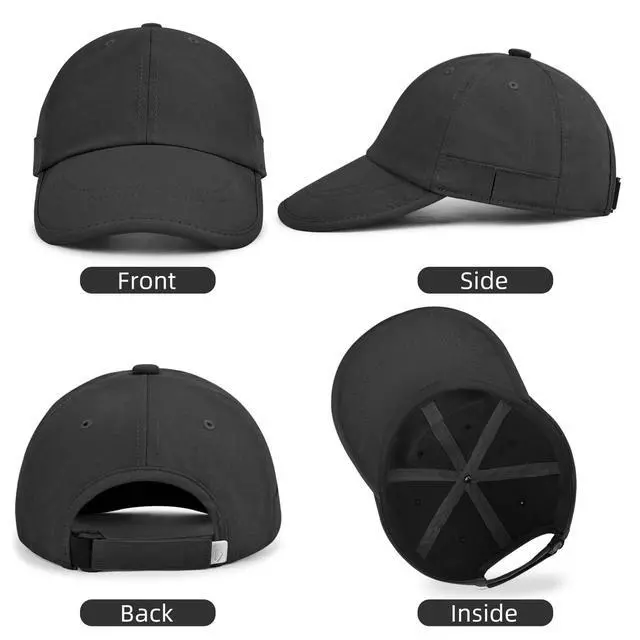 Alt view image 5 of 6 - Classic Unstructured Baseball Cap Soft-Brim Foldable Adjustable Hat | Vintage Plain Dad Hat Breathable Packable for Men Women Hiking Fishing Golf