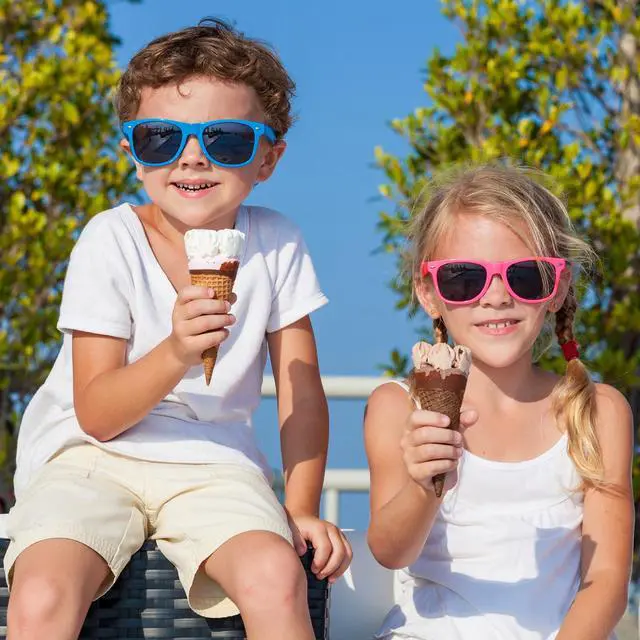 Alt view image 6 of 7 - 10/20/40 Pack Kids Sunglasses Bulk Retro Party Favors for Wedding Beach Summer Pool Party Supplies Goodie Stuffers (10, Mixed Color A)
