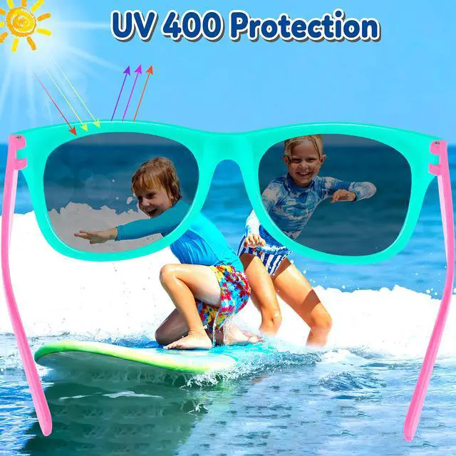 Alt view image 6 of 7 - Kids Sunglasses Bulk Party Favors, 12Pack Valentines Day Gifts UV 400 Protection Neon Sunglasses for Boys and Girls, Party Favor, Birthday Classroom Goodie Bags Party Supplies.