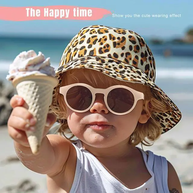 Alt view image 6 of 6 - Cute Kids Polarized Sunglasses,Baby Toddler Sun Glasses with Strap | Gifts for Girls Boys Age 0-6,Flexible Round Shades with UV Protection,Newborn Infant Sunnies Travel Beach Essentials